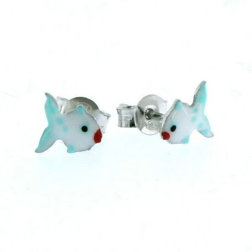 Argent Basic Silver Kids Earrings 0.9x0.6cm ARRF013 Fish