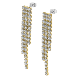 Pendientes Largos Acero Dorado Lotus Style Mujer LS2573-4/2 Circonitas