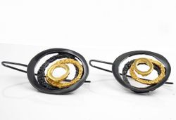 Pendientes Latón Arior Aloha GoldBlack 4143845NG