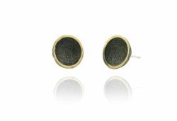 Pendientes Latón Arior Singular Negro Dorado Medianos 4144475NP