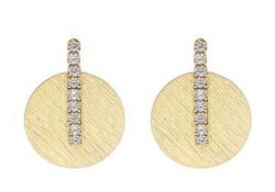 Pendientes Liska Plata Dorada LSW4439A-D Círculo Circonitas