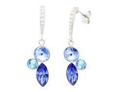 Pendientes Liska Plata LSW0202A-A Cristales Azules