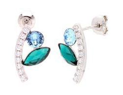 Pendientes Liska Plata LSW0204A-AV Cristales Multicolor