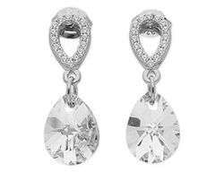 Pendientes Liska Plata LSW084A Colgante Cristales Blancos
