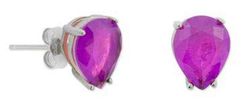Pendientes Liska Plata MED391A-L Circonita Gota Morada