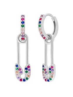 Pendientes Marea Mujer Plata Circonitas Multicolor D02001/AF