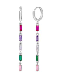Marea Woman Silber Multicolor Steine Ohrringe D02001 / AQ