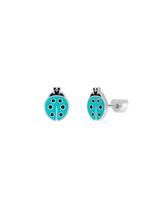 Pendientes Marea Nińa Plata D04001/AC Unicornio Blanco Multicolor