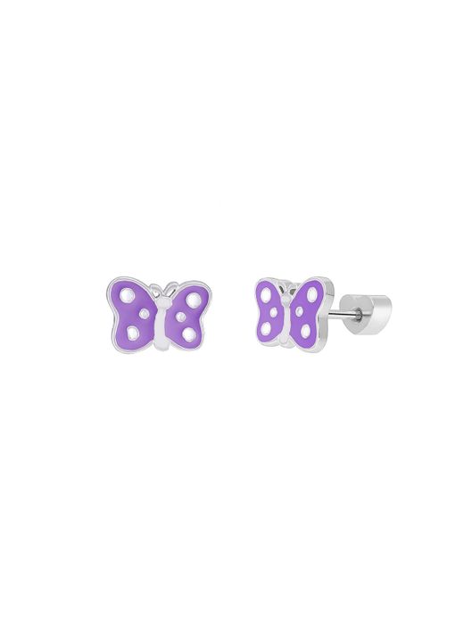 Pendientes Marea Nińa Plata D04001/AE Mariposa Morada