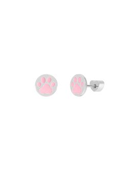 Pendientes Marea Nińa Plata D04001/AN Huella Perrito Rosada
