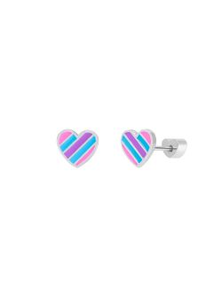 Pendientes Marea Nińa Plata D04001/AR Corazón Multicolor