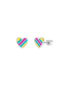 Pendientes Marea Nińa Plata D04001/AS Corazón Multicolor