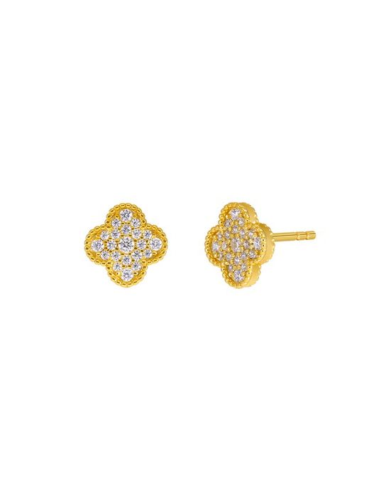Marea Silver Earrings D02801/BH Flower Zirconia