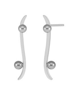 Pendientes Marea Plata D03101/BB Doble Perla Plateada