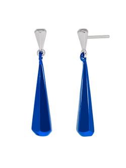 Pendientes Marea Plata D03201/BK Colgante Gota Azul