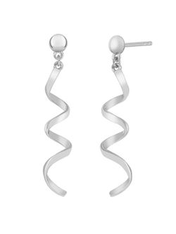 Pendientes Marea Plata D04101/AK Colgante Espiral En Brillo
