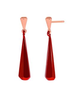 Pendientes Marea Plata Rose D03201/BL Colgante Gota Roja