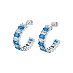 Pendientes Medio Aro Acero Lotus Style Mujer LS2572-4/4 Circonitas Azules
