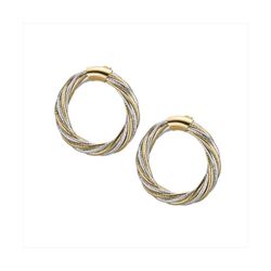Pendientes Metal Bicolor Dorado Sovrani Mujer J11183 Círculo Lurex 4,5cm