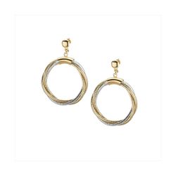 Pendientes Metal Bicolor Dorado Sovrani Mujer J11188 Círculo Lurex 4cm