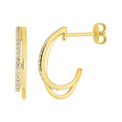 Pendientes Metal Chapado En Oro Argyor MRM Mujer (CH)135021.1 Medio Aro C. Circonitas
