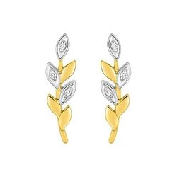 Pendientes Metal Chapado En Oro Argyor MRM Mujer (CH)135635.1 Hojas C. Circonitas