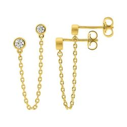 Pendientes Metal Chapado En Oro Argyor MRM Mujer (CH)135670.1 Colgante Cadenillas C. Circonitas