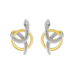 Pendientes Metal Chapado En Oro Argyor MRM Mujer (CH)135684.1 Serpiente C. Circonitas