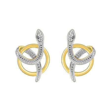 Pendientes Metal Chapado En Oro Argyor MRM Mujer (CH)135684.1 Serpiente C. Circonitas