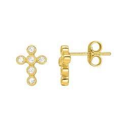Pendientes Metal Chapado En Oro Argyor MRM Mujer (CH)135698.1 Cruz C. Circonitas