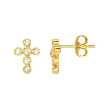 Pendientes Metal Chapado En Oro Argyor MRM Mujer (CH)135698.1 Cruz C. Circonitas