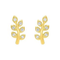 Pendientes Metal Chapado En Oro Argyor MRM Mujer (CH)135713.1 Hojas C. Circonitas