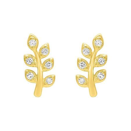 Pendientes Metal Chapado En Oro Argyor MRM Mujer (CH)135713.1 Hojas C. Circonitas