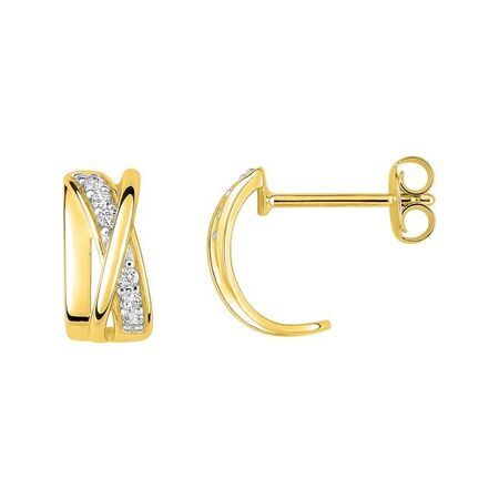 Pendientes Metal Chapado En Oro Argyor MRM Mujer (CH)135737.1 Medio Aro C. Circonitas