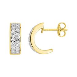 Pendientes Metal Chapado En Oro Argyor MRM Mujer (CH)135910.1 Medio Aro C. Circonitas