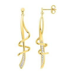 Pendientes Metal Chapado En Oro Argyor MRM Mujer (CH)BSWF01Z Colgante Entorchado C. Circonitas