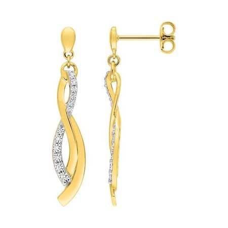 Pendientes Metal Chapado En Oro Argyor MRM Mujer (CH)BSWH95Z Colgante Entorchado C. Circonitas