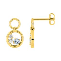 Pendientes Metal Chapado Oro Argyor MRM (CH)135117.6 Círculo Circonitas