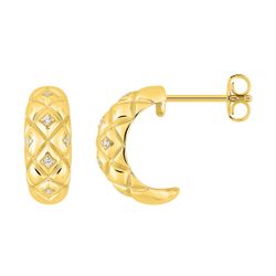 Pendientes Metal Chapado Oro Argyor MRM (CH)135119.1 Media Luna Circonitas