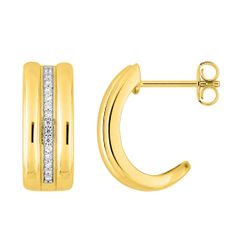 Pendientes Metal Chapado Oro Argyor MRM (CH)135121.1 Medio Aro Circonitas