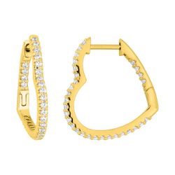 Pendientes Metal Chapado Oro Argyor MRM (CH)135134.1 Corazón Circonitas