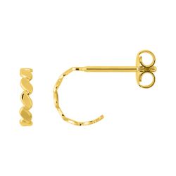 Pendientes Metal Chapado Oro Argyor MRM (CH)135568 Medio Aro Olas Planas