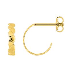 Pendientes Metal Chapado Oro Argyor MRM (CH)135736 Medio Aro Trazado Líneas