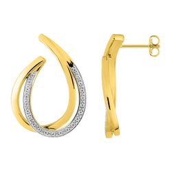 Pendientes Metal Chapado Oro Argyor MRM (CH)135740.1 Doble Banda Circonitas