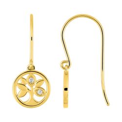 Pendientes Metal Chapado Oro Argyor MRM (CH)135992.1 Colgante Círculo Árbol Circonitas