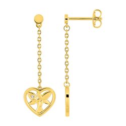 Pendientes Metal Chapado Oro Argyor MRM (CH)135998.1 Colgante Corazón Árbol Circonitas