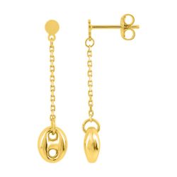 Pendientes Metal Chapado Oro Argyor MRM (CH)135A08 Colgante Cadena Eslabón