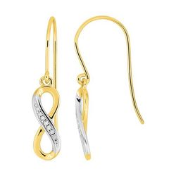 Pendientes Metal Chapado Oro Argyor Mujer (CH)135129.1 Colgante Infinito Circonitas