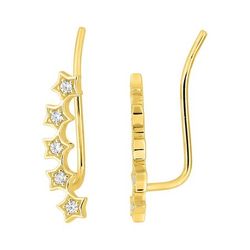 Pendientes Metal Chapado Oro Argyor Mujer (CH)135160.1 Estrellas Circonitas
