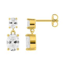 Pendientes Metal Chapado Oro Argyor Mujer (CH)135A13.1 Colgante Circonitas